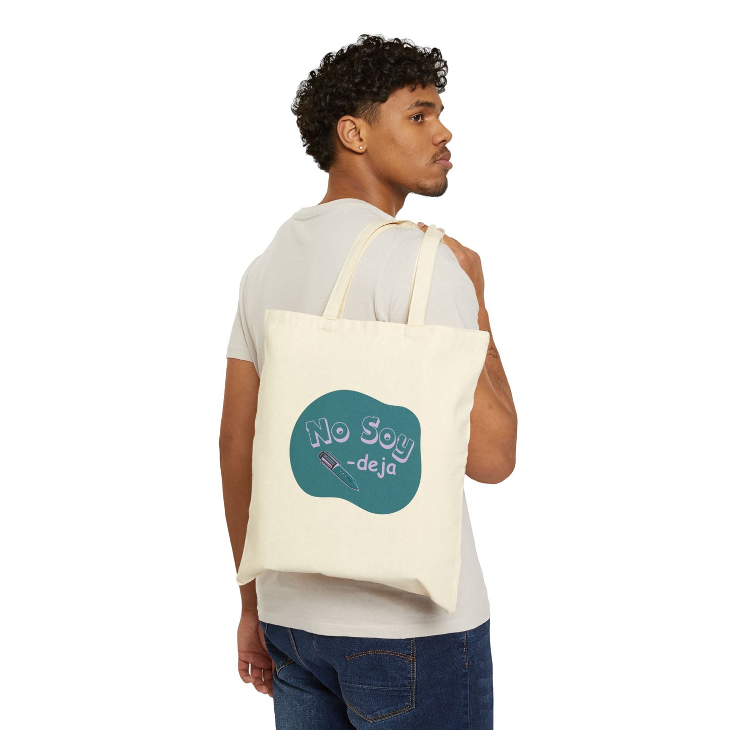 Picto Playwear - No Soy Pendeja - Turquoise Cotton Canvas Tote Bag